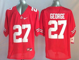 Ohio State Buckeyes #27 Eddie George Red Stitched NCAA Jersey