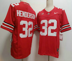 Ohio State Buckeyes #32 TreVeyon Henderson Red F.U.S.E College Football Stitched Jersey