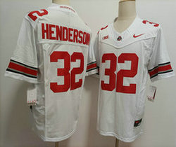 Ohio State Buckeyes #32 TreVeyon Henderson White F.U.S.E College Football Stitched Jersey