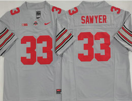 Ohio State Buckeyes #33 Jack Sawyer Gray F.U.S.E College Football Jersey