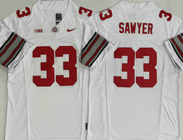 Ohio State Buckeyes #33 Jack Sawyer White F.U.S.E College Football Jersey