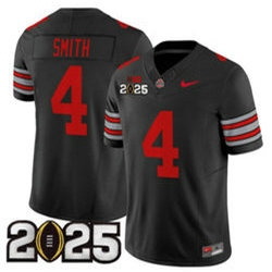 Ohio State Buckeyes #4 Jeremiah Smith Black 2025 CFP Final NCAA Jersey