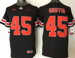 Ohio State Buckeyes #45 Archie Griffin Black(Red No.) Stitched NCAA Jersey