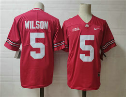 Ohio State Buckeyes #5 Garrett Wilson Red Stitched NCAA Jersey