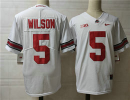 Ohio State Buckeyes #5 Garrett Wilson White Stitched NCAA Jersey
