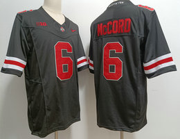 Ohio State Buckeyes #6 Kyle McCord Black Red Number 2023 F.U.S.E Stitched NCAA Jersey