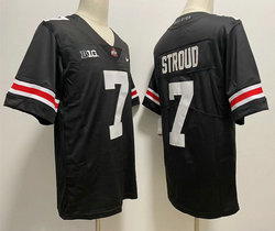Ohio State Buckeyes #7 C.J. Stroud Black (White number) College Football Jersey