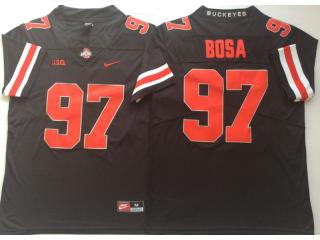 Ohio State Buckeyes #97 Joey Bosa Black Red Number College Football Jersey