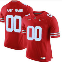 Ohio State Buckeyes Customized Red Limited Authentic Stitched NCAA Jersey