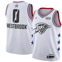 Oklahoma City Thunder #0 Russell Westbrook White 2019 All Star With Patch Authentic Stitched NBA jersey