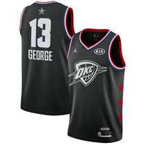 Oklahoma City Thunder #13 Paul George Black 2019 All Star With Patch Authentic Stitched NBA jersey