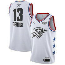 Oklahoma City Thunder #13 Paul George White 2019 All Star With Patch Authentic Stitched NBA jersey