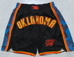 Oklahoma City Thunder Black 2025 City NBA Shorts