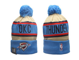 Oklahoma City Thunder NBA Knit Beanie Hats Yp 2