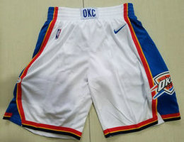 Oklahoma City Thunder White NBA Shorts