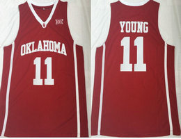 Oklahoma Sooners #11 Trae Young Red Basketball Stitched NCAA Jersey