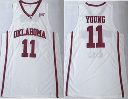 Oklahoma Sooners #11 Trae Young White Basketball Stitched NCAA Jersey