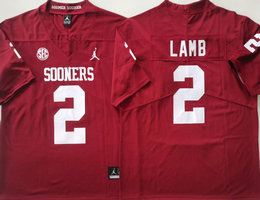 Oklahoma Sooners #2 CeeDee Lamb Red F.U.S.E College Football Jersey