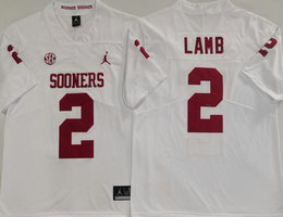 Oklahoma Sooners #2 CeeDee Lamb White F.U.S.E College Football Jersey