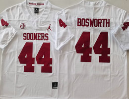 Oklahoma Sooners #44 Brian Bosworth White F.U.S.E College Football Jersey