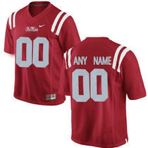 Ole Miss Rebels Customized College Alumni Red Limited Authentic Stitched NCAA Jersey