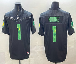 Oregon Ducks #1 Dante Moore Black Stitched NCAA Jersey