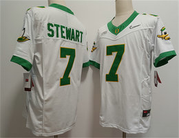 Oregon Ducks #7 Evan Stewart White 2024 F.U.S.E. Stitched Jersey