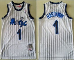 Orlando Magic #1 Tracy McGrady White Hollywood Classic Throwback Authentic Stitched NBA jersey