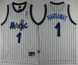 Orlando Magic #1 Penny Hardaway White Throwback Authentic Stitched NBA jersey