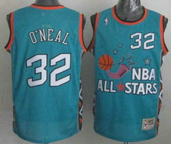 Orlando Magic #32 Shaquille O'Neal Light Blue 1996 All Star Stitched NBA Jersey