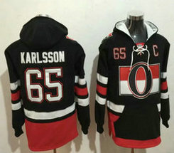 Ottawa Senators #65 Erik Karlsson All Stitched Hooded Sweatshirt