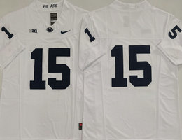 Penn State Nittany Lions #15 Drew Allar White no name F.U.S.E College Football Jersey