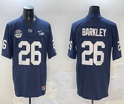 Penn State Nittany Lions #26 Saquon Barkley Navy 2024 Fiesta Bowl Champions Jersey
