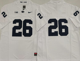 Penn State Nittany Lions #26 Saquon Barkley White no name F.U.S.E College Football Jersey