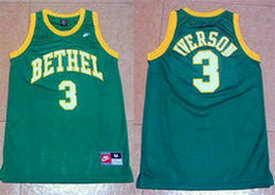 Philadelphia 76ers #3 Allen Iverson Green Bethel High School Nike Stitched NBA Jersey