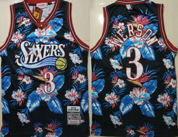 Philadelphia 76ers #3 Allen Iverson fashion 1997-98 Classic Authentic Stitched NBA Jersey