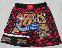 Philadelphia 76ers Red NBA Shorts