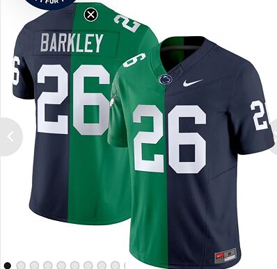 Philadelphia Eagles #26 Saquon Barkley Green Navy Split Vapor Untouchable Stitched Football Jersey