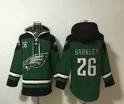 Philadelphia Eagles #26 Saquon Barkley Green Stitched Pullover NFL Hoodie