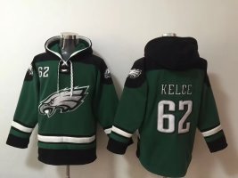 Philadelphia Eagles #62 Jason Kelce Green Stitched Pullover NFL Hoodie