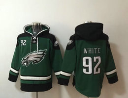 Philadelphia Eagles #92 Reggie White Green Stitched Pullover NFL Hoodie