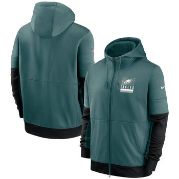 Philadelphia Eagles Nike Midnight Green Sideline Impact Lockup Performance Full-Zip Hoodie