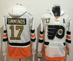 Philadelphia Flyers #17 Wayne Simmonds White Authentic Stitched Hoodies Hockey