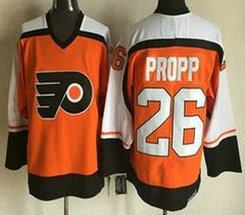 Philadelphia Flyers #26 Brian Propp Orange CCM Vintage Throwback Authentic Stitched NHL Jersey
