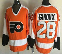 Philadelphia Flyers #28 Claude Giroux Orange CCM Throwback Jersey