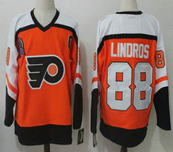 Philadelphia Flyers #88 Eric Lindros Orange Throwback Authentic Stitched NHL Jersey