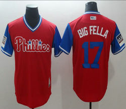 Philadelphia Phillies #17 Rhys Hoskins Big Fella 2018 Players Weekend Authentic MLB Stitched Jersey
