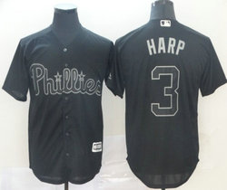 Philadelphia Phillies #3 Bryce Harper Harp 2019 Players Weekend Authentic MLB Stitched Jersey