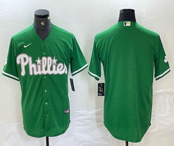 Philadelphia Phillies Blank Fashion Green Authentic stitched MLB jersey