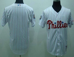 Philadelphia Phillies Blank White Red Strip Authentic stitched MLB jersey